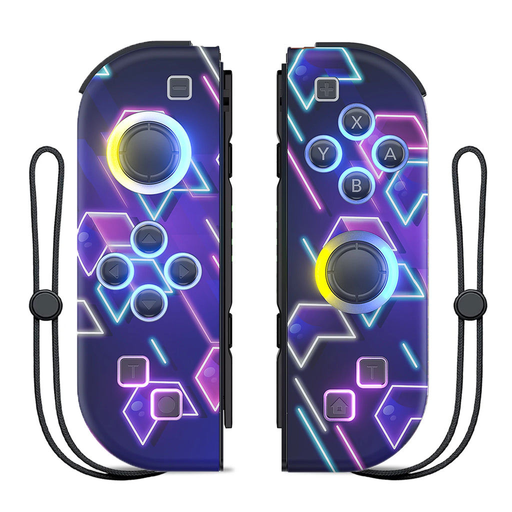 Joypad For Nintendo Switch/OLED/Lite - Vibration Turbo Wake-up FUNC NO Drift , Wireless Controller L/R Handle RGB Light