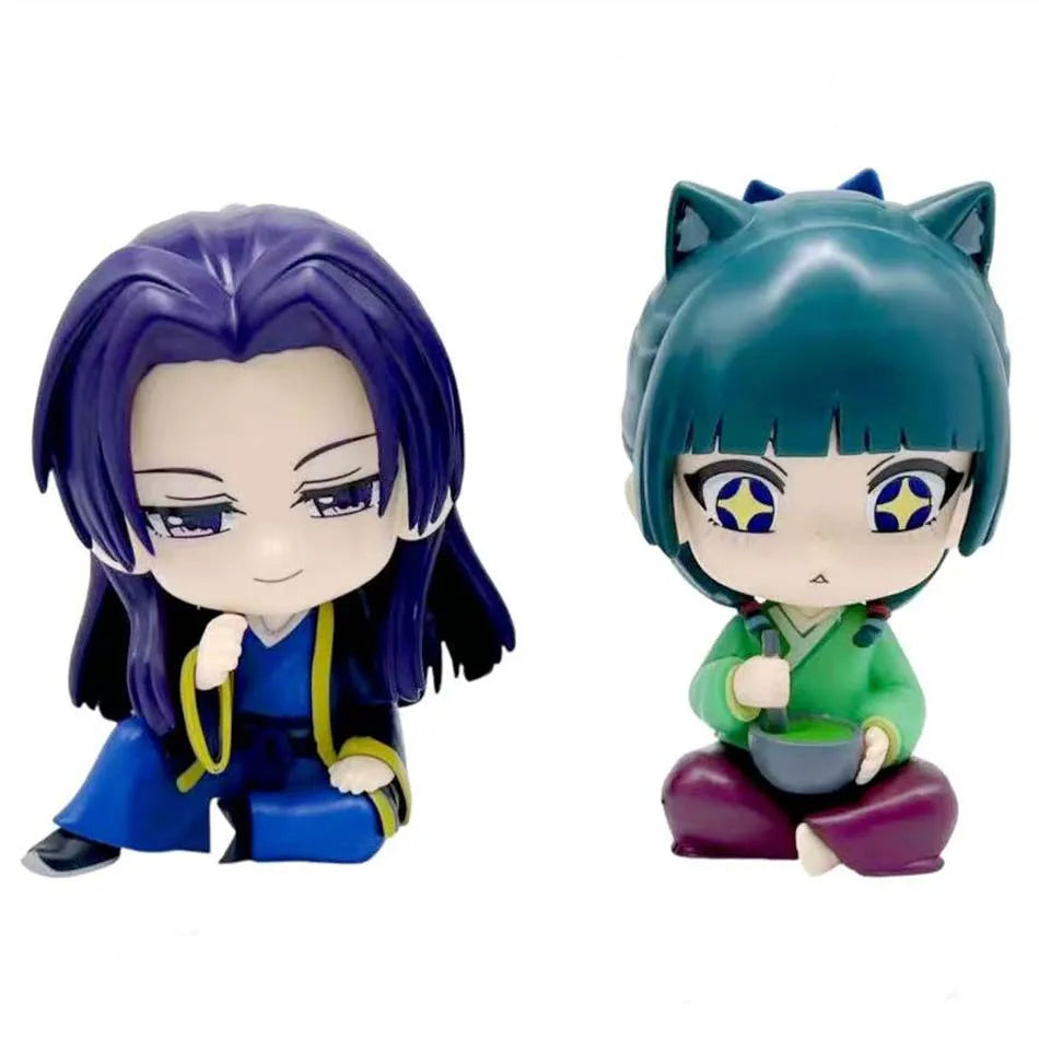 6CM Q version The Apothecary Diaries Maomao Jinshi Sitting posture Action figures Model Anime Kawaii Desktop Ornament Decor Gift