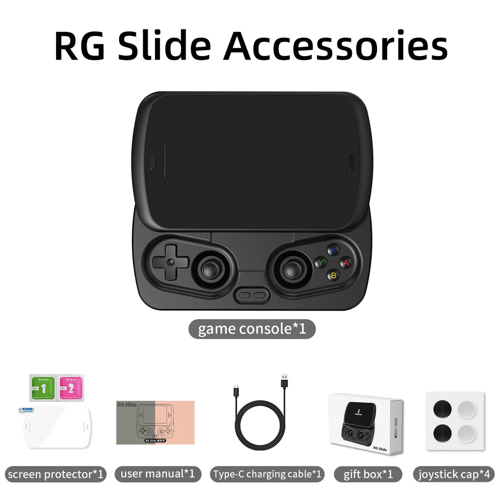 ANBERNIC RG Slide Video Game Consoles 4.7'' LTPS InCell 120Hz Touchscreen DP Output Unisoc Processor Android 13 AI-enabled Gifts