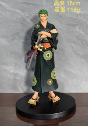 Anime One Piece DXF Figure Wanno Country 17cm Vinsmoke Sanji Roronoa Zoro Model Toy Decoration Collection Children Birthday Gift