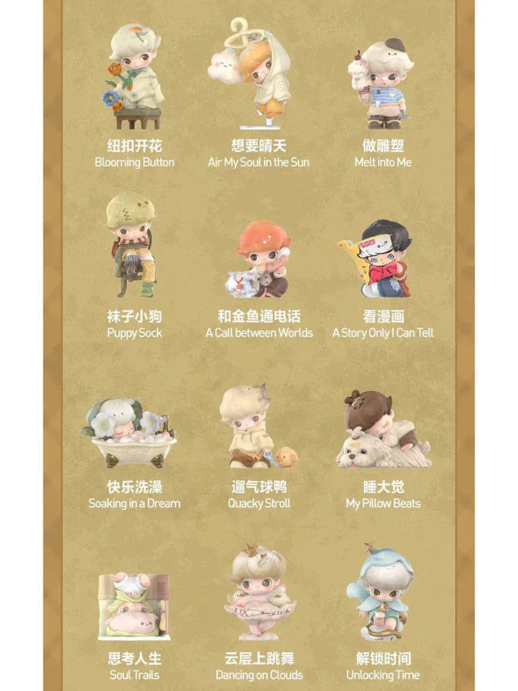 POPMART DIMOO The Missing Day Series Blind Box Toys Kawaii Anime Action Figure Surprise Mystery Box Dolls Gift