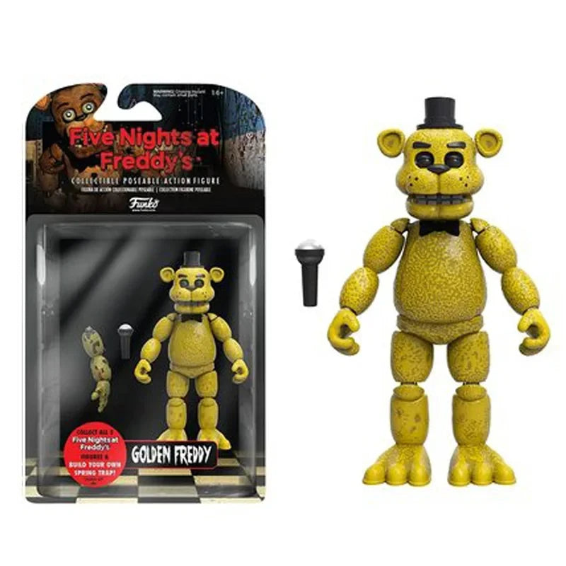 14cm FNAF Figures Nightmare Freddy Bonnie Foxy Chica Action Figure Movable Blacklight Freddy Frostbe Collection Toys
