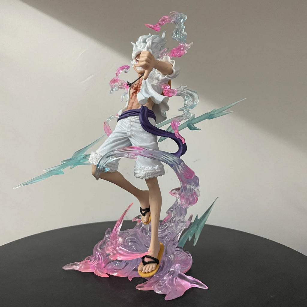 NEW One Piece Luffy Nika Sun God Thunder In Hand Anime Figure Model Gk Statue Collection Desktop Decoration Ornament Toy Gift