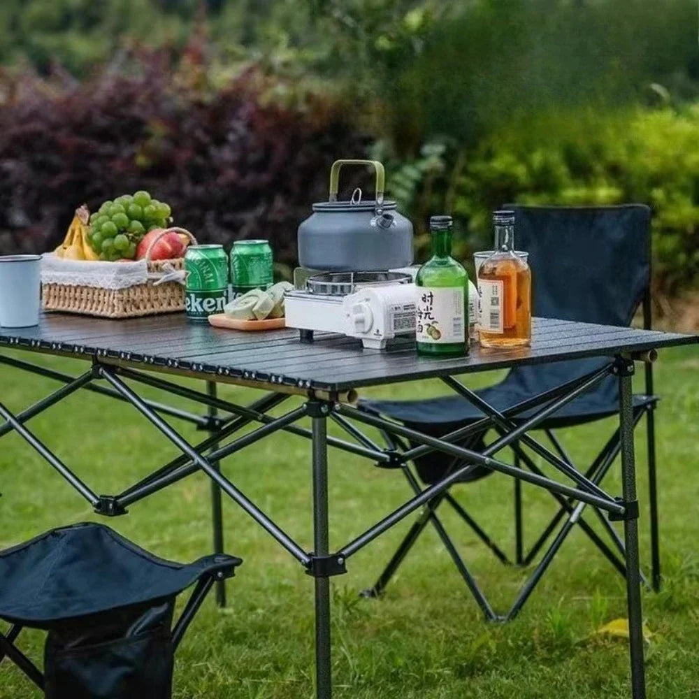 Tourist Folding Long Table Outdoor Picnic Desk Beach Leisure Desks Camping Barbecue Folding Tabl Portable Storage Egg Roll Table