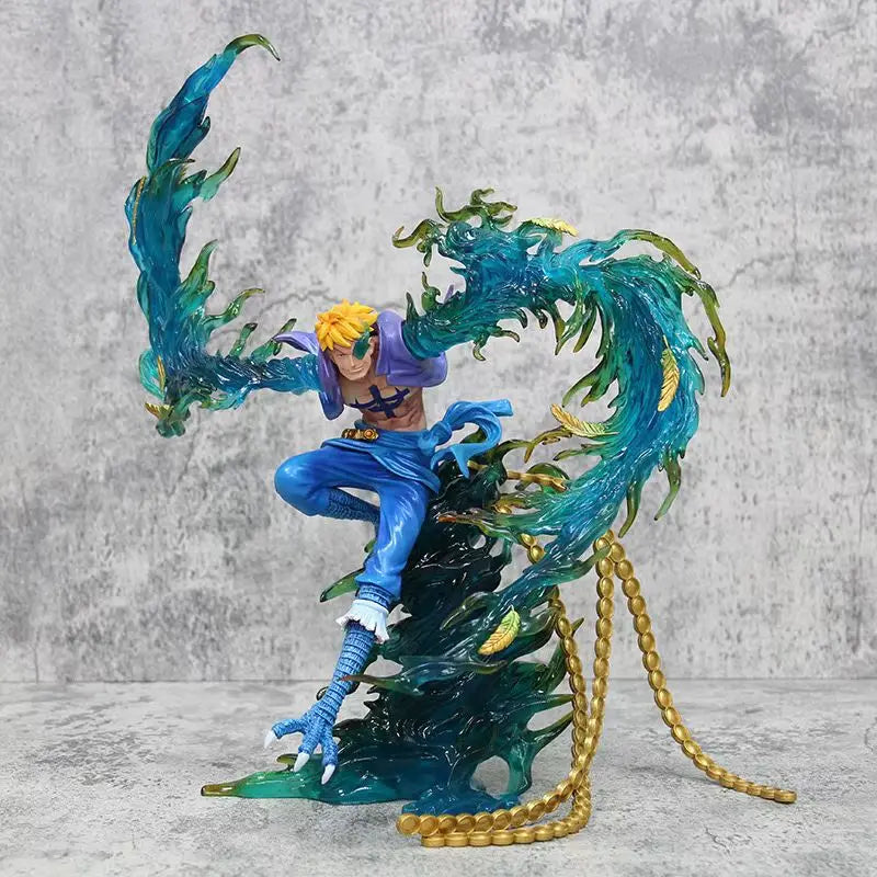 31cm One Piece Figures Phoenix Flying Marco Series Model Scenes Statue Animation Ornaments Decorative Action Figures Toy Gift