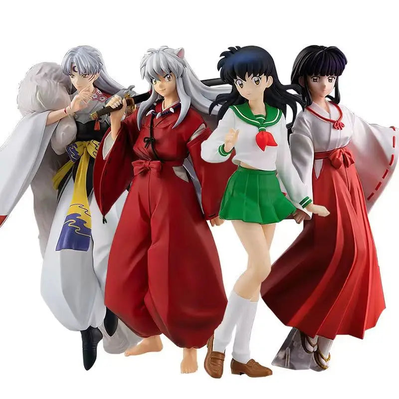 20cm Anime Inuyasha Figure Inuyasha Kikyō Sesshoumaru Higurashi Kagome PVC Action Figure Model Toys Collectible Model Toy Gift