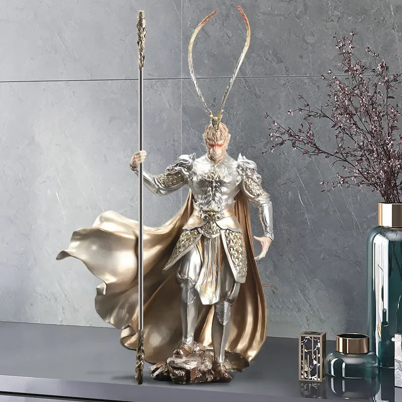 Black Myth Chinese Monkey King Sculpture Home Decoration Living Room Bedroom Desktop Ornaments Resin Crafts Gift