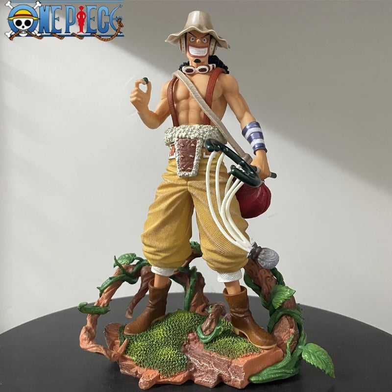 25cm/9.8in Anime Figure One Piece Figure Usopp Figure Luffy PVC Statue Collectible Model Toys Gifts