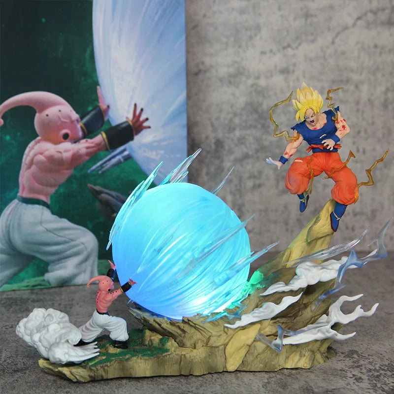 21см Dragon Ball Z Buu срещу Goku Модел Super Saiyan Genki Bomb Екшън фигурка Модел PVC статуя кукла колекция модел играчки подарък