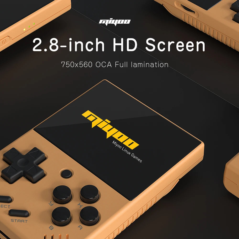 Tragbare Retro-Handheld-Spielkonsole 2,8 Zoll IPS-Bildschirm Videospielkonsolen Linux-System Klassischer Gaming-Emulator