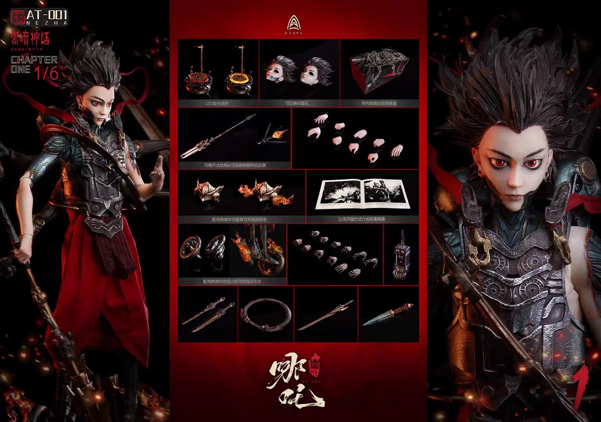 【MT】Original A-TOYS AT-0001 Dark Myth NE ZHA 1/6 Anime Figures