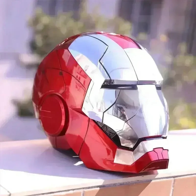 Iron Man 1:1 Helmet Mk5 Mk50 Avengers War Machine Cosplay Electric Open Close English Voice Remote Control Toys Christmas Gifts