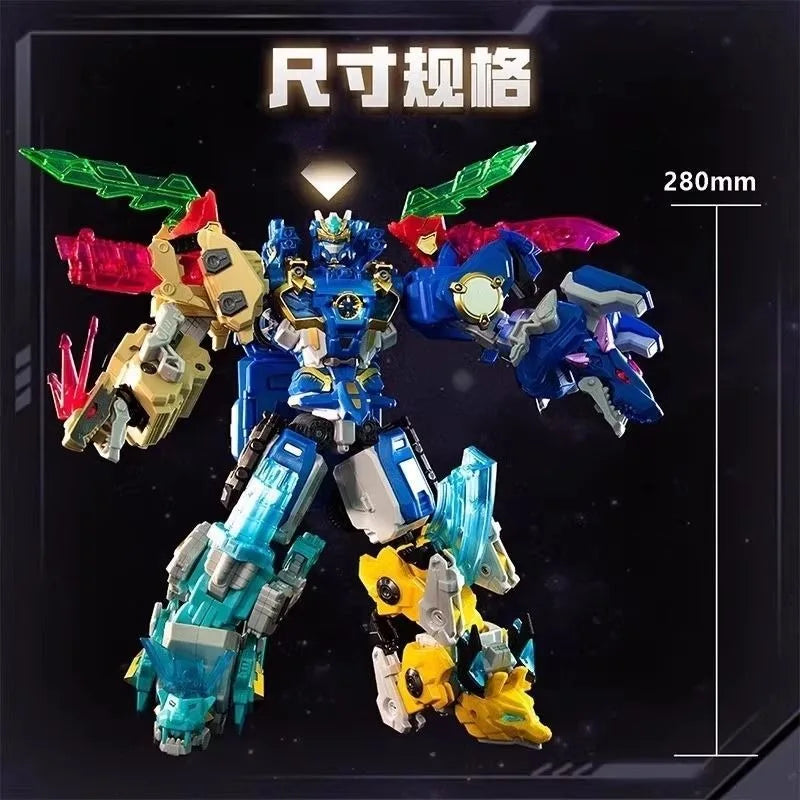 New Glory Alliance 5 Gold Transforming Robot Shapeshifting League Toys The War of Fierce Beasts Combined Deformed Vehicle Figure