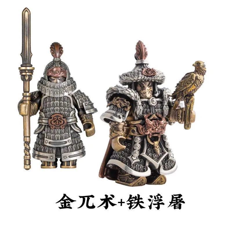 Ancient Tough Character Heroes Delicate Metal Figurine Crusades Templar MOC Building Blocks Magnetic Detachable Bricks Toys