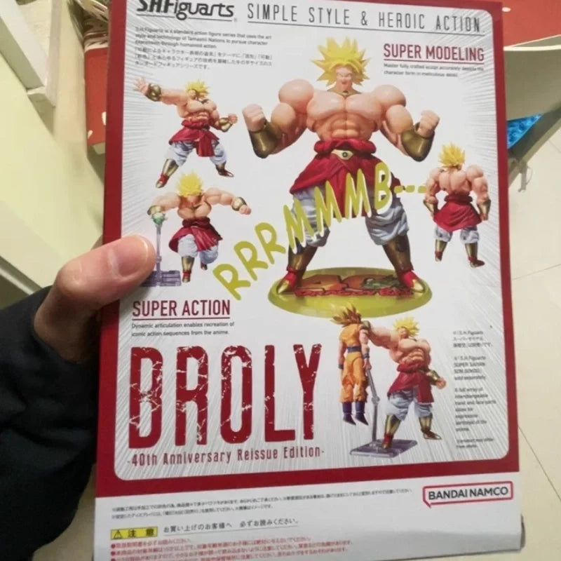 Original Bandai S.H.F Dragon Ball Legendary Super Saiyan Broly Action Figure 40th Anniversary Edition Collectible Model Toys ﻿