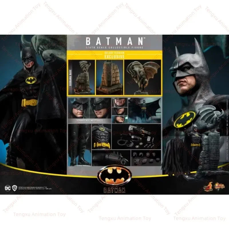 Original HotToys HT 1/6 MMS692/693 1989 Keaton Batman Action Figure Toy Collection Gift