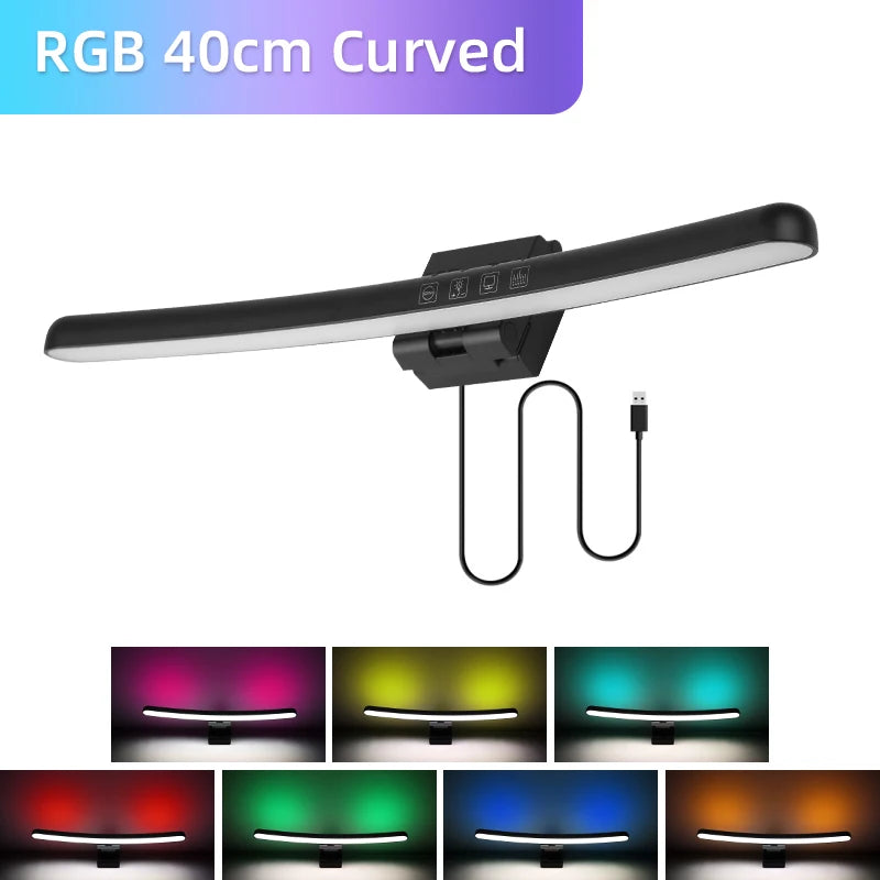 LED Monitor Light Bars Computer Lamps Screen Hanging Light Stepless Dimming PC Monitor Lamp for Gaming Office Study Bedroom