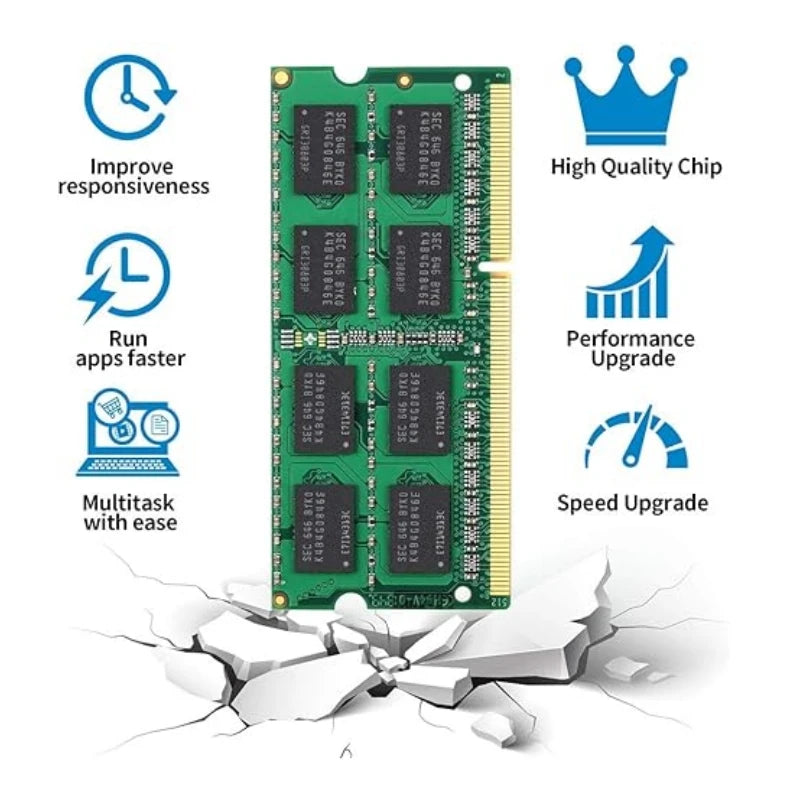 DDR3 DDR3L 4GB 8GB 16GB Laptop Ram 1066mhz 1333mhz 1600Mhz 1866Mhz PC3 10600S 12800S DDR3L 204Pin 1.35V SODIMM Memory for Laptop