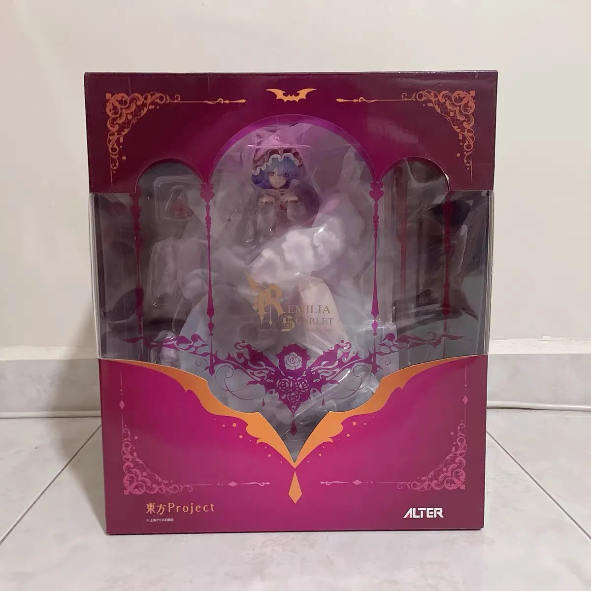31cm Touhou Project Remilia Scarlet Action Figure Desktop Model Statue For Boys Game Character Collectible Ornament Toy Gift