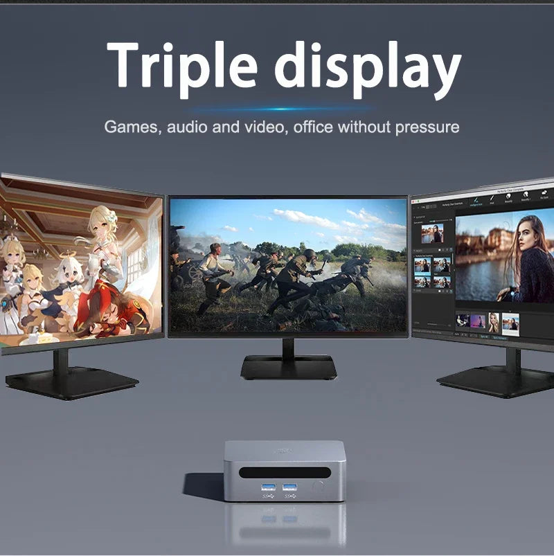 SZBOX Ryzen7 Mini-PC AMD Ryzen7 7730U 7530U Dual Channel DDR4 3200 MHz 16 GB 500 GB PCIe4.0 SSD WIFI6 BT5.2 DIY-Gaming-Computer