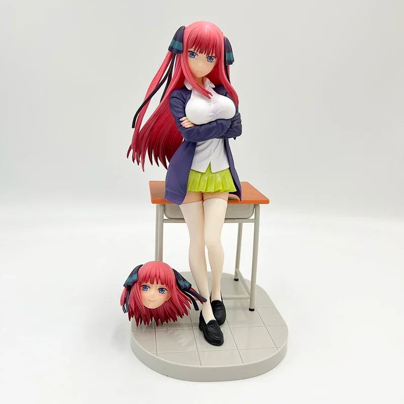 26cm The Quintessential Quintuplets Anime Girl Figure Miku Nakano Action Figure Ichika/Nino Nakano Figurine Model Doll Toys Gift