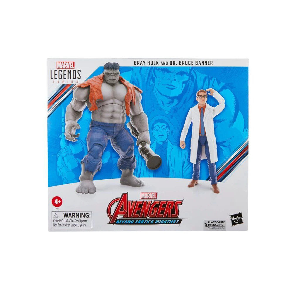 Marvel Legends Dr. Bruce Banner & Gray Hulk Avengers 60th Anniversary Beyond Earth's Mightiest 2-pack 6" Action Figure