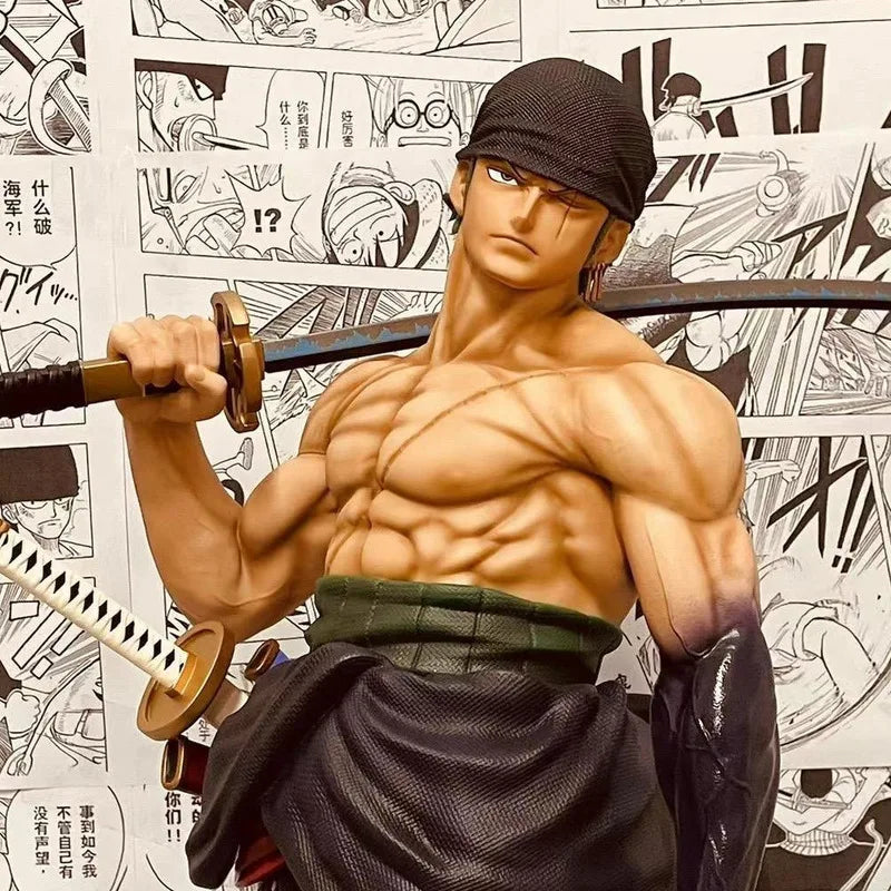 ONE PIECE Аниме Фигурка Модел GK Roronoa Zoro Екшън Фигурки 70CM PVC Статуя Колекция Играчка