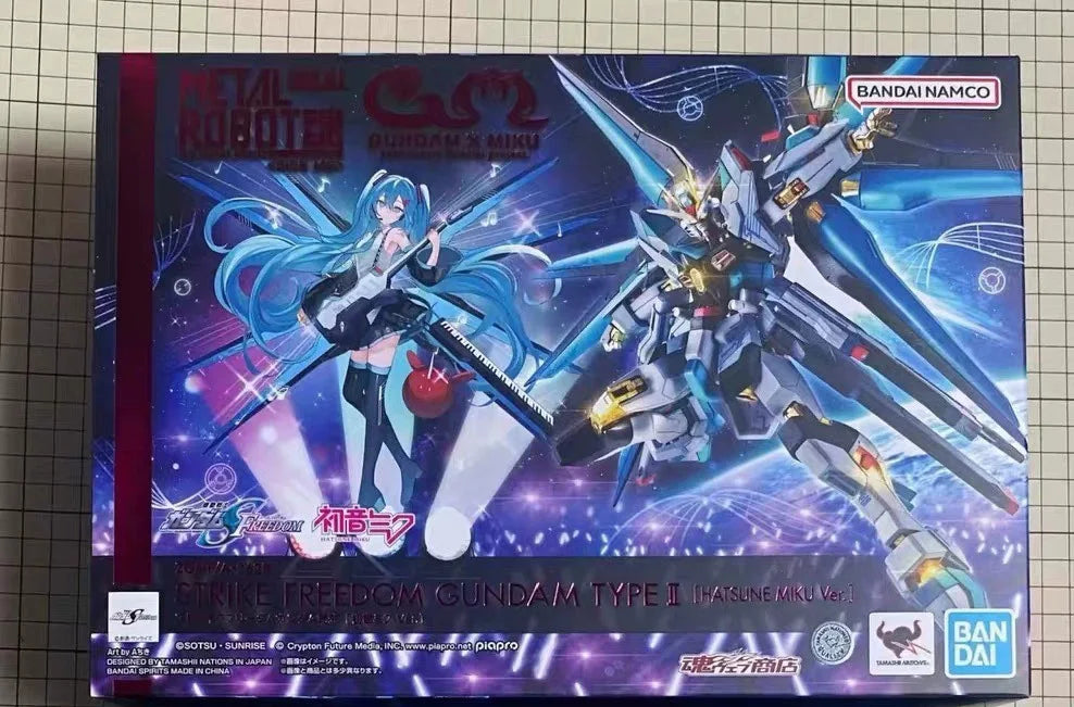 In stock Bandai Mobile Suit Gundam SEED FREEDOM METAL ROBOT SPIRITS SIDE MS Strike Freedom Gundam Type-2 [Hatsune Miku Ver.]