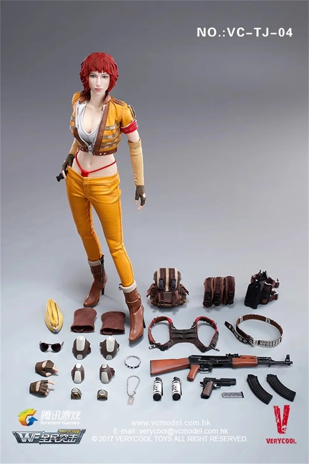 VERYCOOL VC-TJ-04 Female Girl Killer Game Elements Full Set Moveable Action Figure Gift For Fans Collect About 12” 1/6