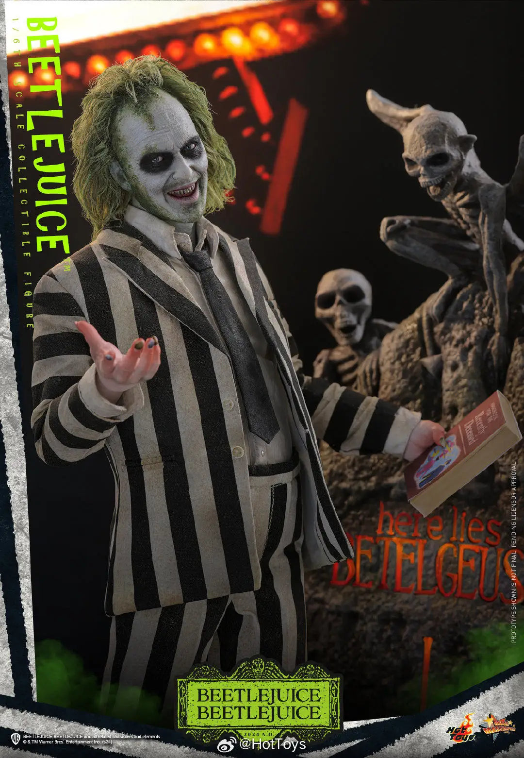 In Stock HotToys MMS767 Beetle Juice 1/6 Soldier Figure Animation Action Figure Toy Gift Model Collection