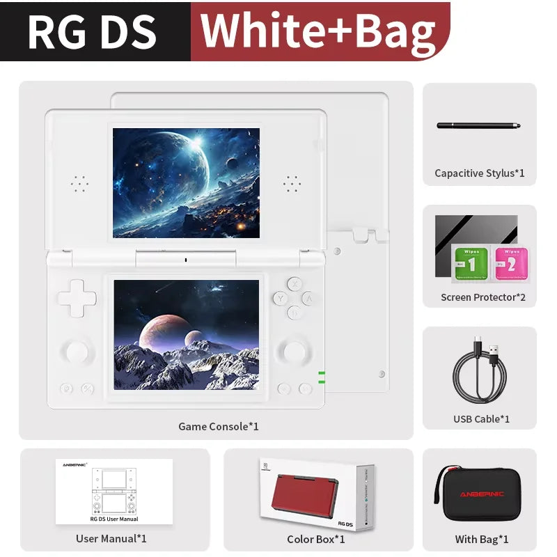 Anbernic RG DS Retro Video Game Console Flip Game Player Android 14 4 Inch IPS Dual Multi-touch Screen RGDS For boys gifts