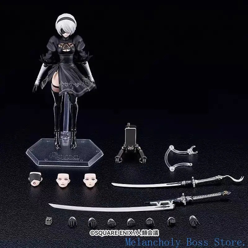 In-stock KO Figma 2B Figma No.643 NieR 2B Type 2B Articulated Action Figure, Model, Ornament, Statue, Toys Gifts