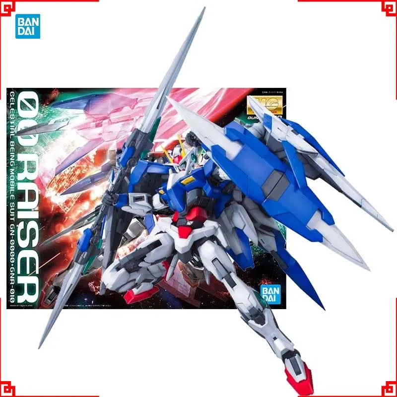 Bandai Gundam Model Kit MG 00 Raiser Normal Action Figure Gunpla Building Kit Gundam Collectibles Anime Figures Toys Boys Gift