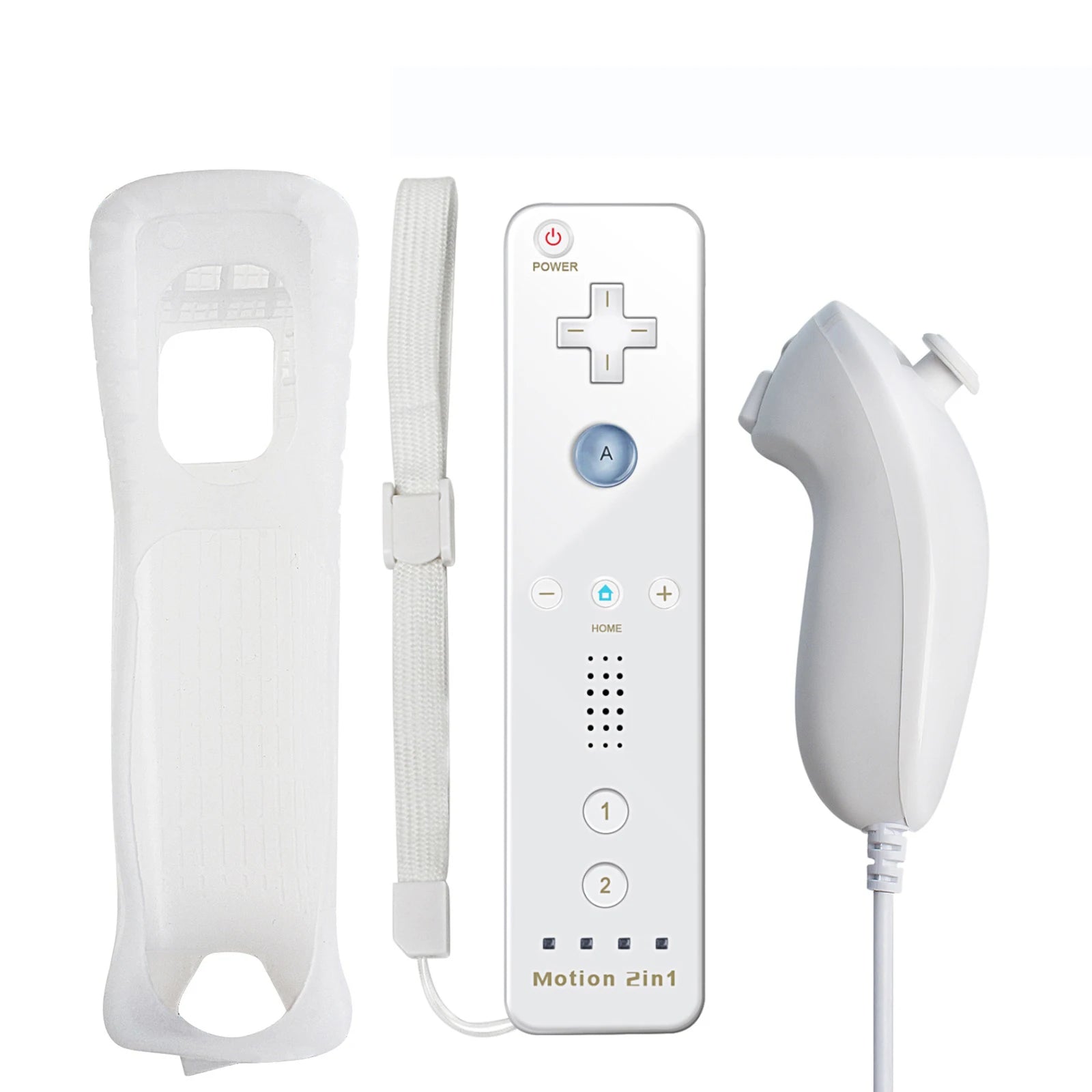 For Nintendo Wii/Wii U Game Controller 2 In 1 Set Wireless Remote Gamepad Motion Plus With Silicone Case Video Game