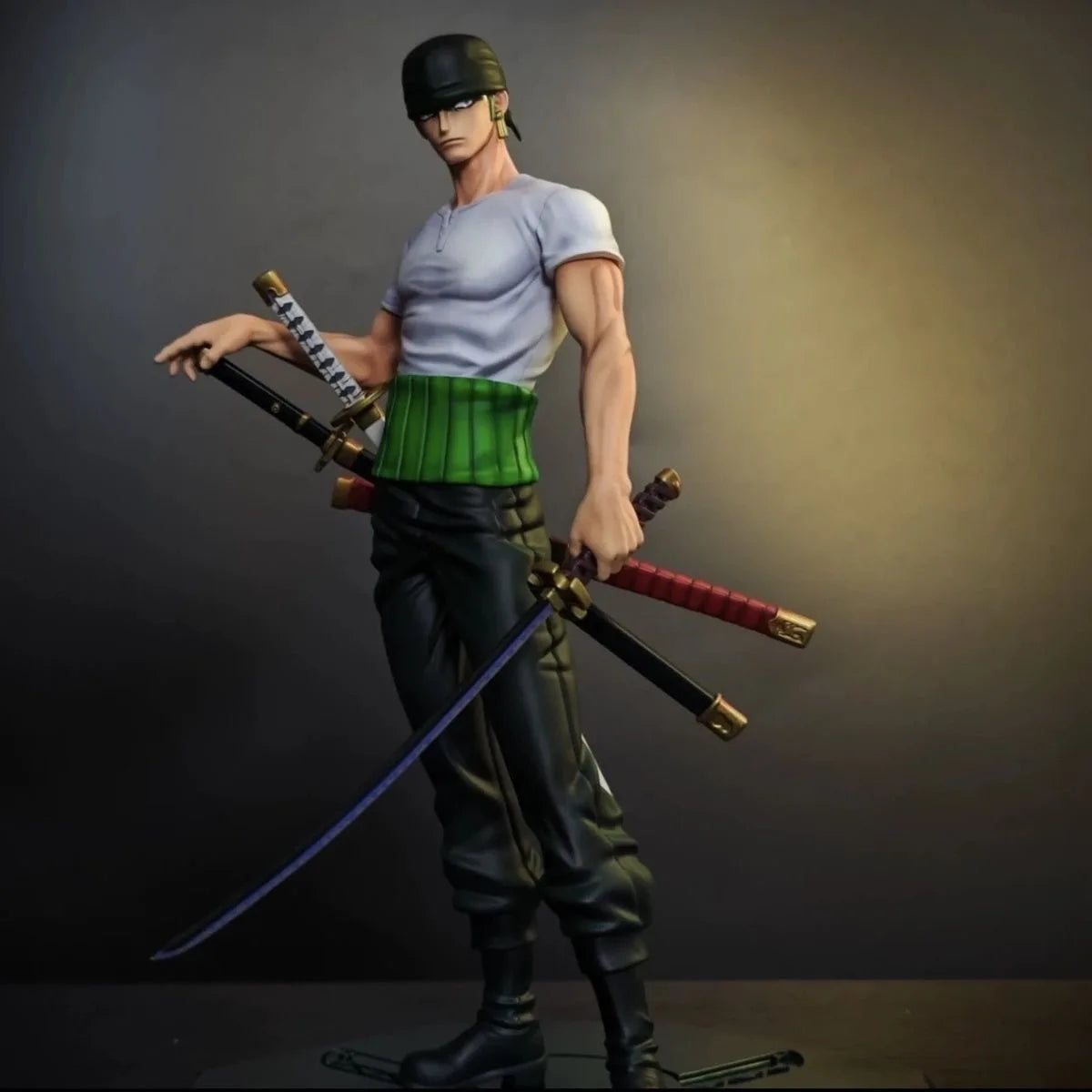 25cm/9.84in Anime One Piece Figure Roronoa Zoro Figure PVC Statue Collectible Model Toys Gifts