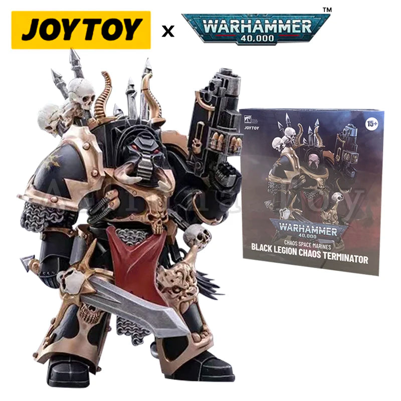 JOYTOY 1/18 Action Figure (6PCS/SET) 40K Chaos Warband Anime Collection Military Model