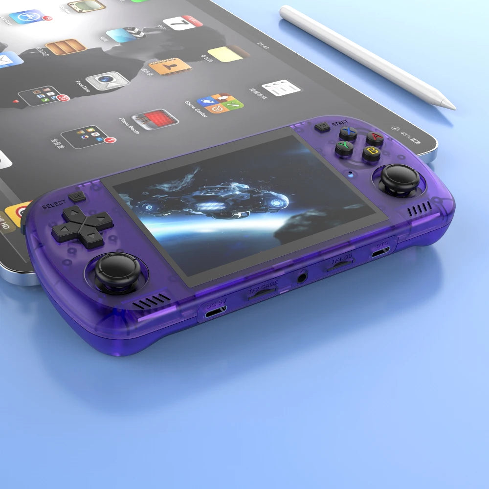 R36H PRO MAX retro portable gaming console features a 4.2-inch IPS display, comes with a built-in 64GB storage card, and include