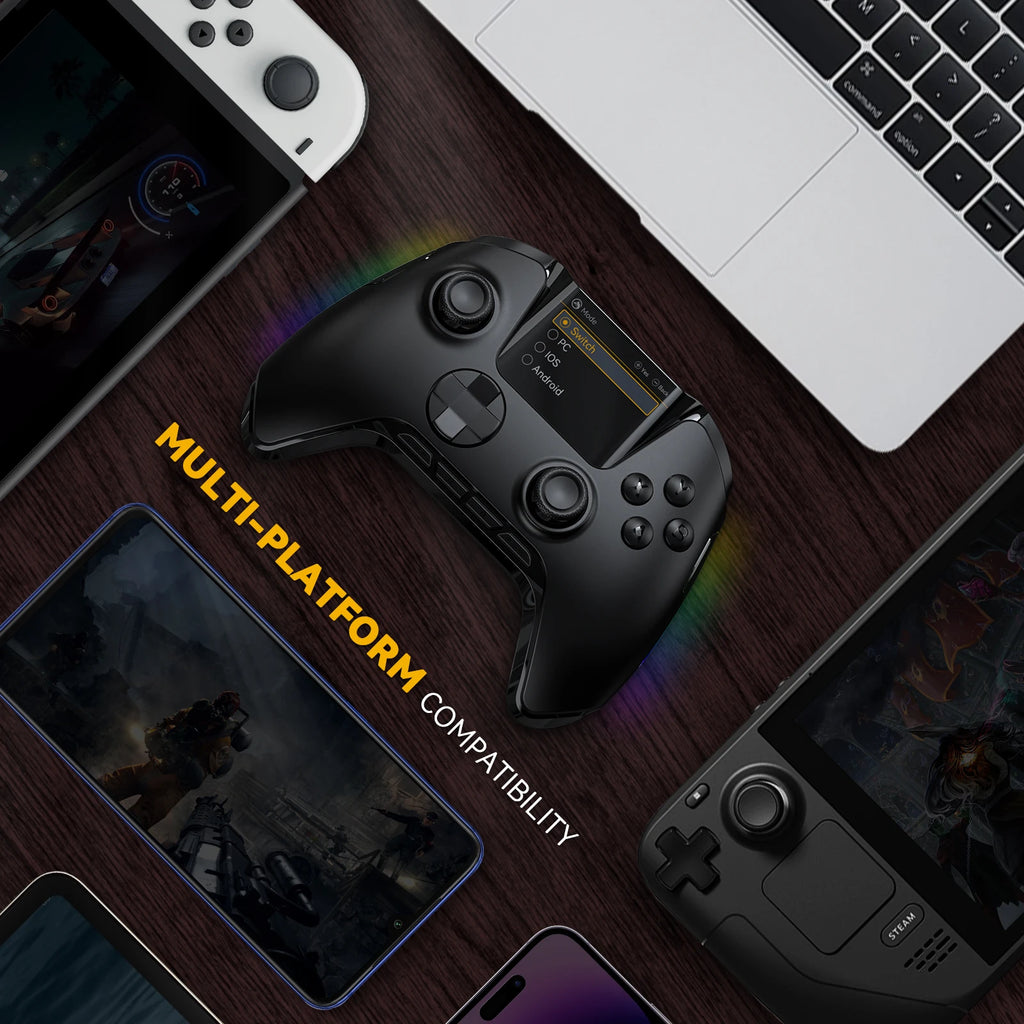 Manbaone 50 Smart Wireless Gamepad Pc Bluetooth Joystick Controller Joystick 2 Inch Screen Steam Mobile Game controller