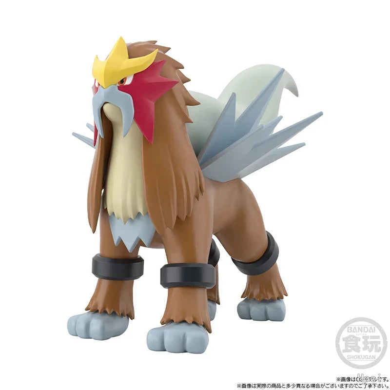 In Stock Bandai Original Box SCALE WORLD POKEMON RAIKOU ENTEI SUICUNE Anime Figure Model Kit Finished Toy Gift for Kids