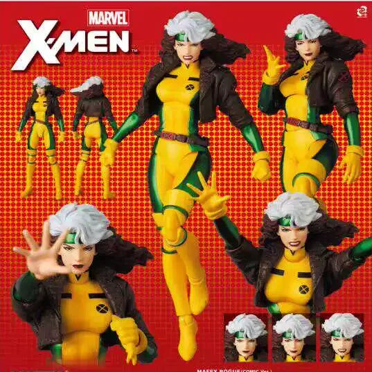 Medicom Toy Mafex No242 Xmen Rogue Comic Ver 1 12th Scale Action Figure With Extra Heads And Hands Marvel Collection Model Toy