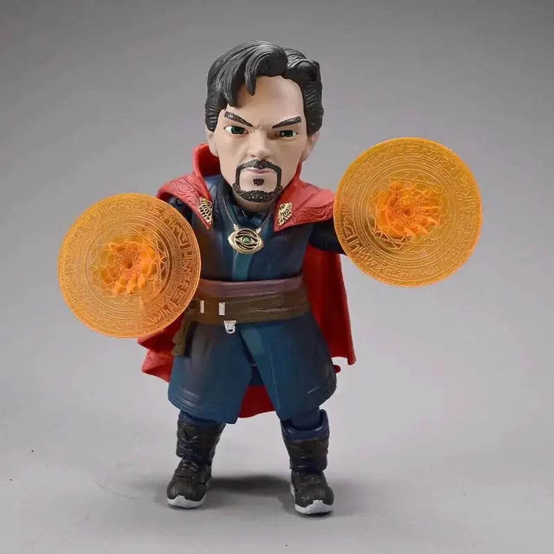Avengers Captain America Doctor Strange Iron Man Thanos Black Panther Q-Version Mobile Figurine Model Toys For Kids Gift