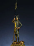 Resin Figure 1/32 ancient fantasy Halberdier SOLDIER STAND Model Unassambled Unpainted Figure Building Kit