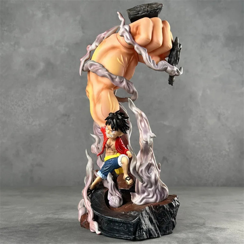 32cm One Piece Luffy  Action Figure - Third Giant Fist Standing Pose Anime Model Statue Collectible For Desktop Decoration Toy
