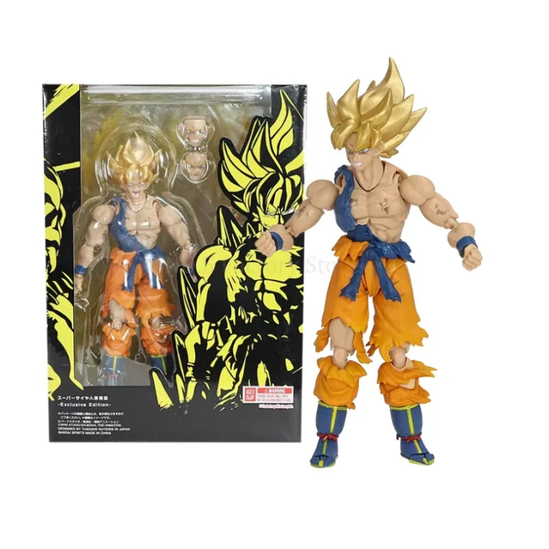 Dragon Ball Z Super Saiya Anime Figure SHF Goku Gohan Trunks Boy From Future Collection Model Action Figure Toys Birthday Gifts