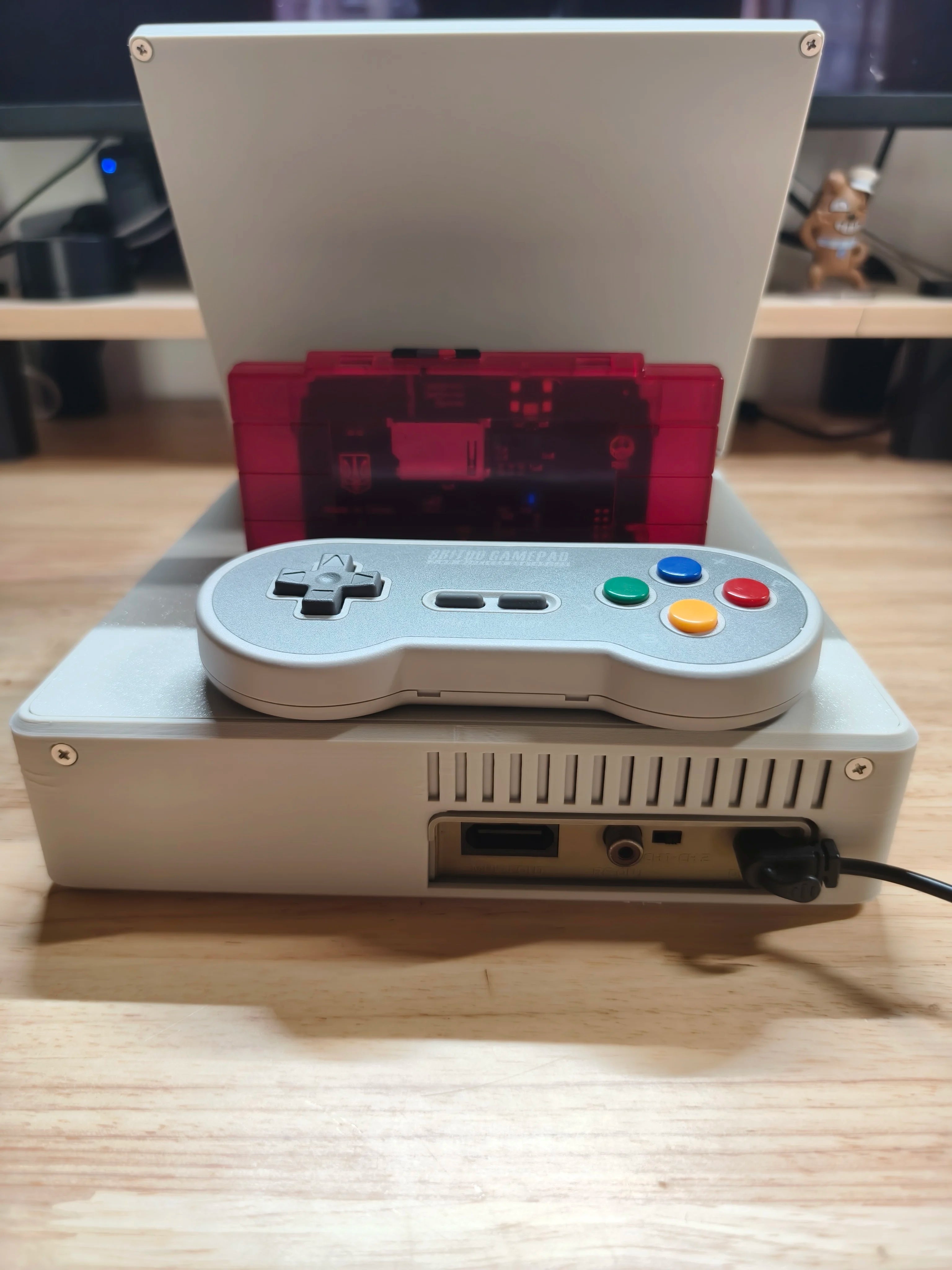 SFC/SNES Modified All-in-one Retro Arcade Game Machine With Portable Display Mini Screen Supports Dual-screen Mode