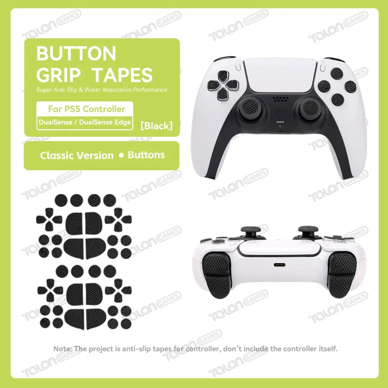 TALONGAMES Controller Grip Tape Anti-slip Sticker Pro Version Compatible with Playstation 5 DualSense Non-slip Protective
