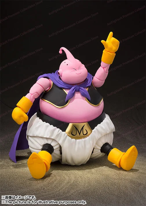 Bandai Original SHF Dragon Ball Z Majin Buu (Good), Fat Buu Action Figure, Anime Model, Trendy Toys, Desktop Doll, Collectibles
