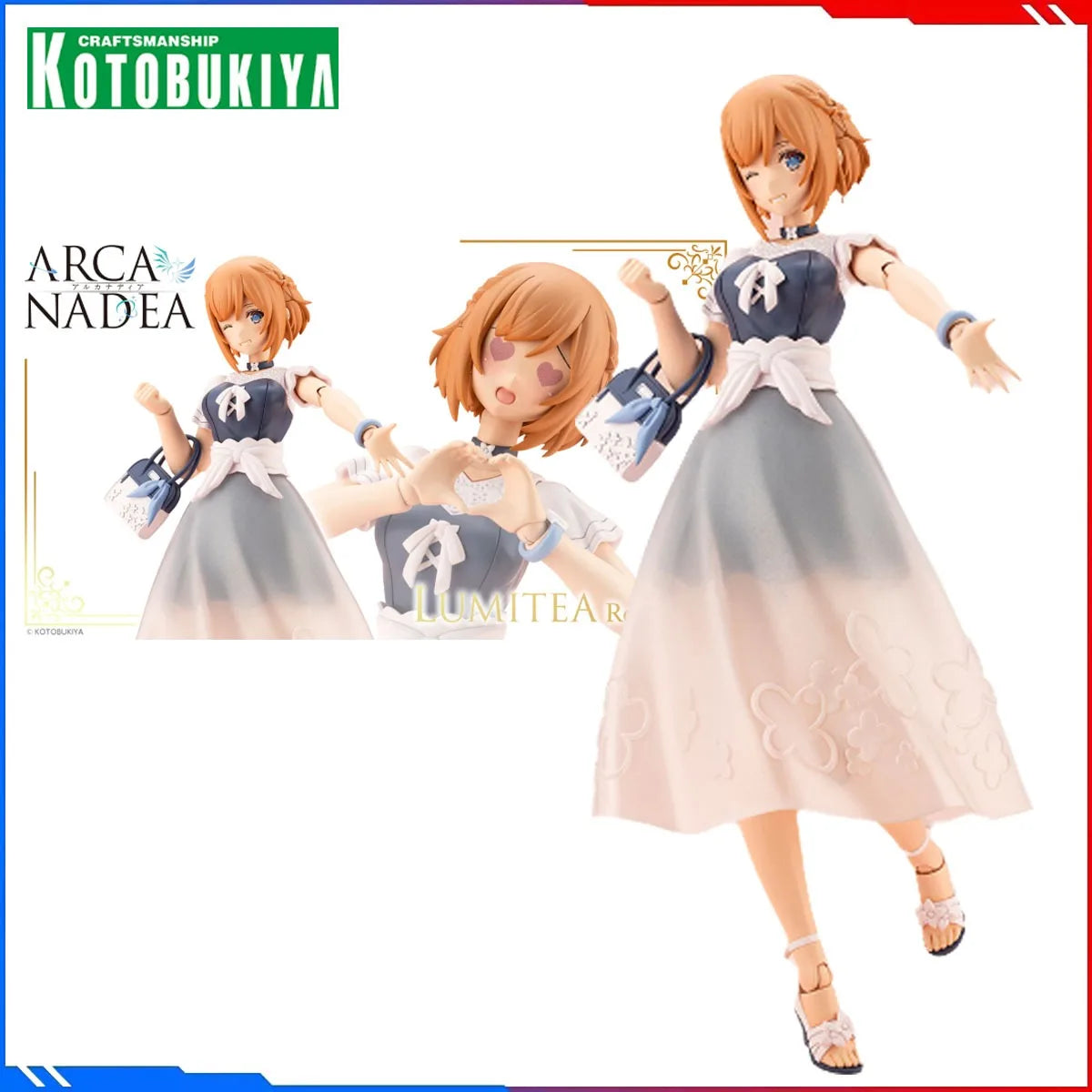 Kotobukiya Genuine Anime Model KitsBOX Arca Nadea AR009 LUMITEA ReACT-iF Toys Action Figure Assembly Model Gift for Boy Girl