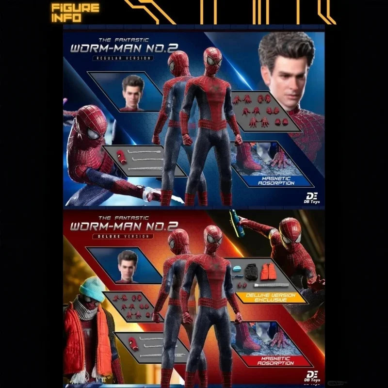 DB Toys X 6in Studio Spider Man Action Figure Original Amazing SpiderMan Collectible PVC Model Insect Man Soldier Toy Boy Gift