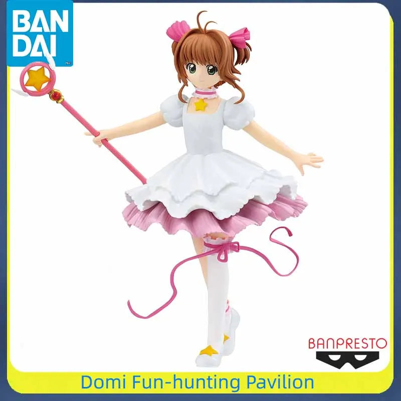 Bandai Original BANPRESTO Card Captor Sakura Anime Figur Kinomoto Sakura Fertiges Modell Sammlerspielzeug Geschenk für Kinder Ornamente